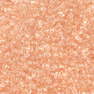 Glas rocailles kralen 11/0 (2mm) Transparent light peach pink
